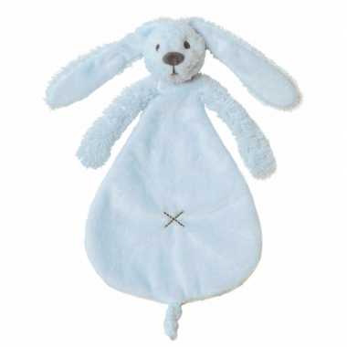 Baby  Blauw tutteldoekje konijn knuffel