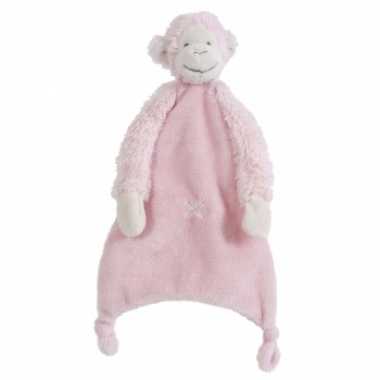 Baby  Roze Mickey tuttel aapje knuffel