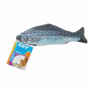 Baby x stuks kattenspeelgoed vissen kattenkruid/catnip zalm knuffel