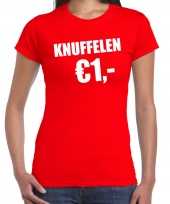 Baby fun t-shirt knuffelen euro rood dames