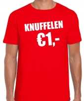 Baby fun t-shirt knuffelen euro rood heren