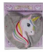 Baby grijze eenhoorn opwarmbare kussen knuffel