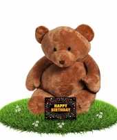 Baby kado knuffel beer boris gratis verjaardagskaart