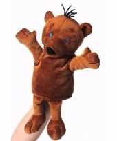 Baby knuffelbeer handpop bruin