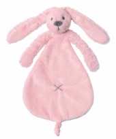 Baby roze tutteldoekje konijn knuffel