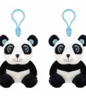 Baby set stuks pluche mini panda knuffel sleutelhanger 10263182