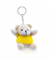 Baby sleutelhanger beer geel knuffel