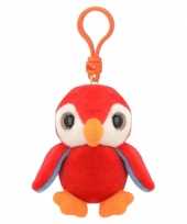 Baby speelgoed rode pinguin sleutelhanger knuffel