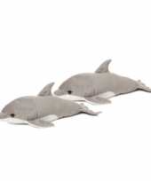 Baby x stuks wnf pluche dolfijn knuffel grijs